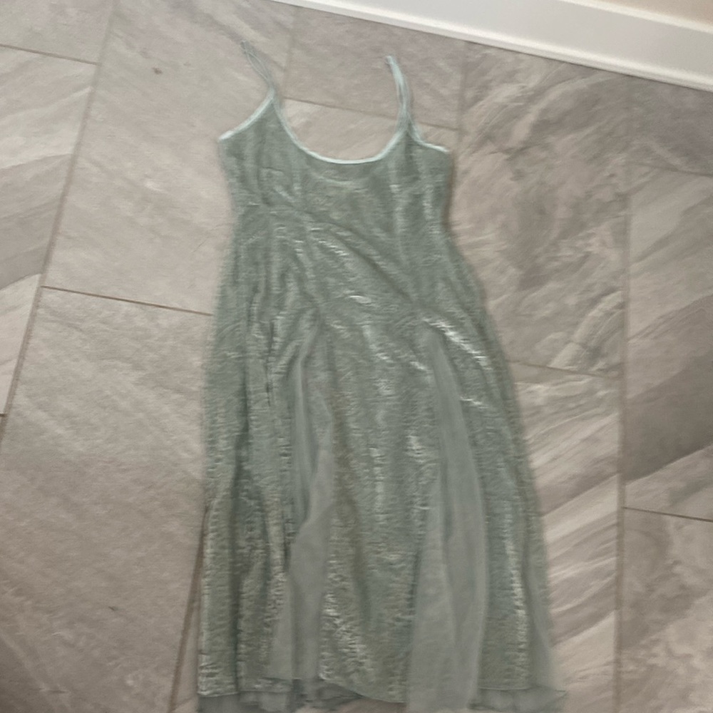 Free people shear teal dress